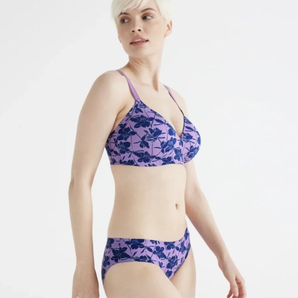 Limited Edition Set: Violet Magnolia Revolution Bra + Underwear Size 34DD